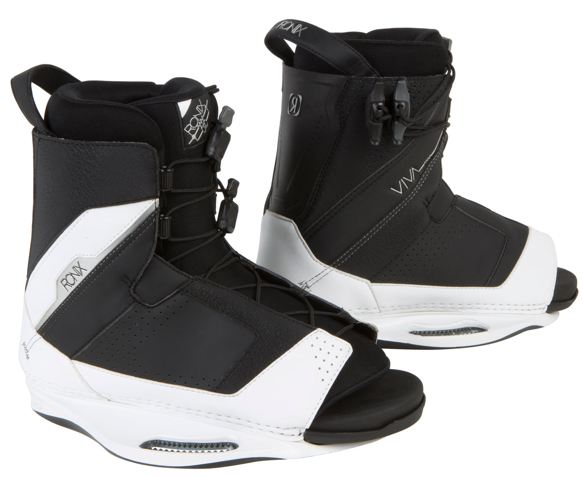 Ronix Viva Wakeboard Bindings 2013 Black/White Front View