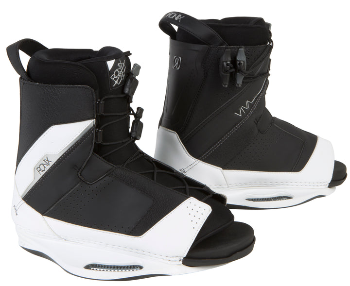Ronix Viva Wakeboard Bindings 2013 Black/White Front View