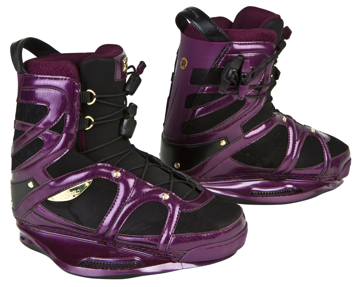 Ronix Faith Hope Love Wakeboard Bindings - Women's 2013 Metallic Merlot/Lace Front View