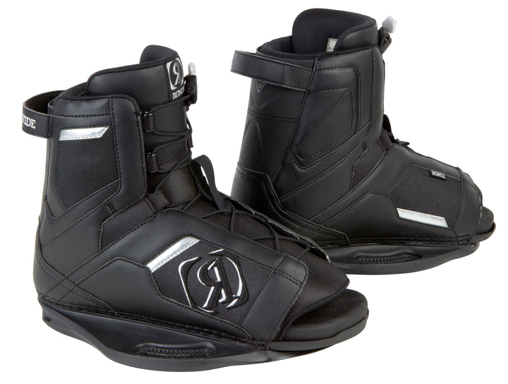 Ronix Divide Wakeboard Bindings 2013 Black/Silver Front View