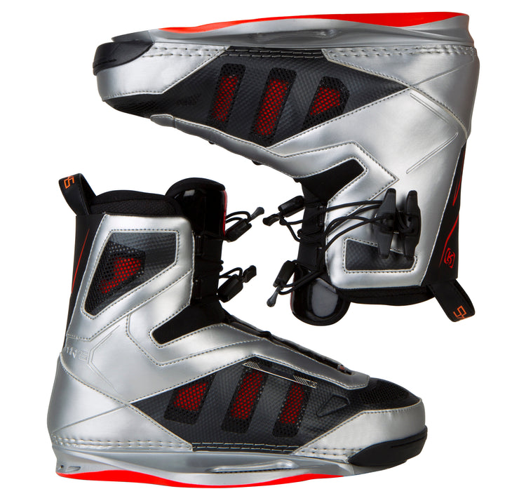 Ronix Parks Wakeboard Bindings 2013 Space Silver/The Juice Side View