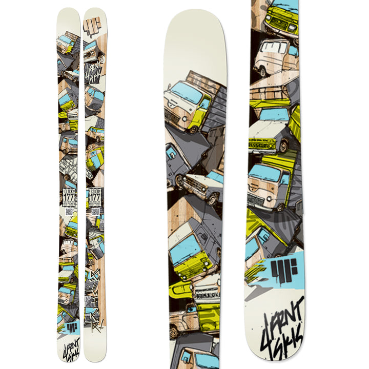 4FRNT Click! Skis 2013 Front View