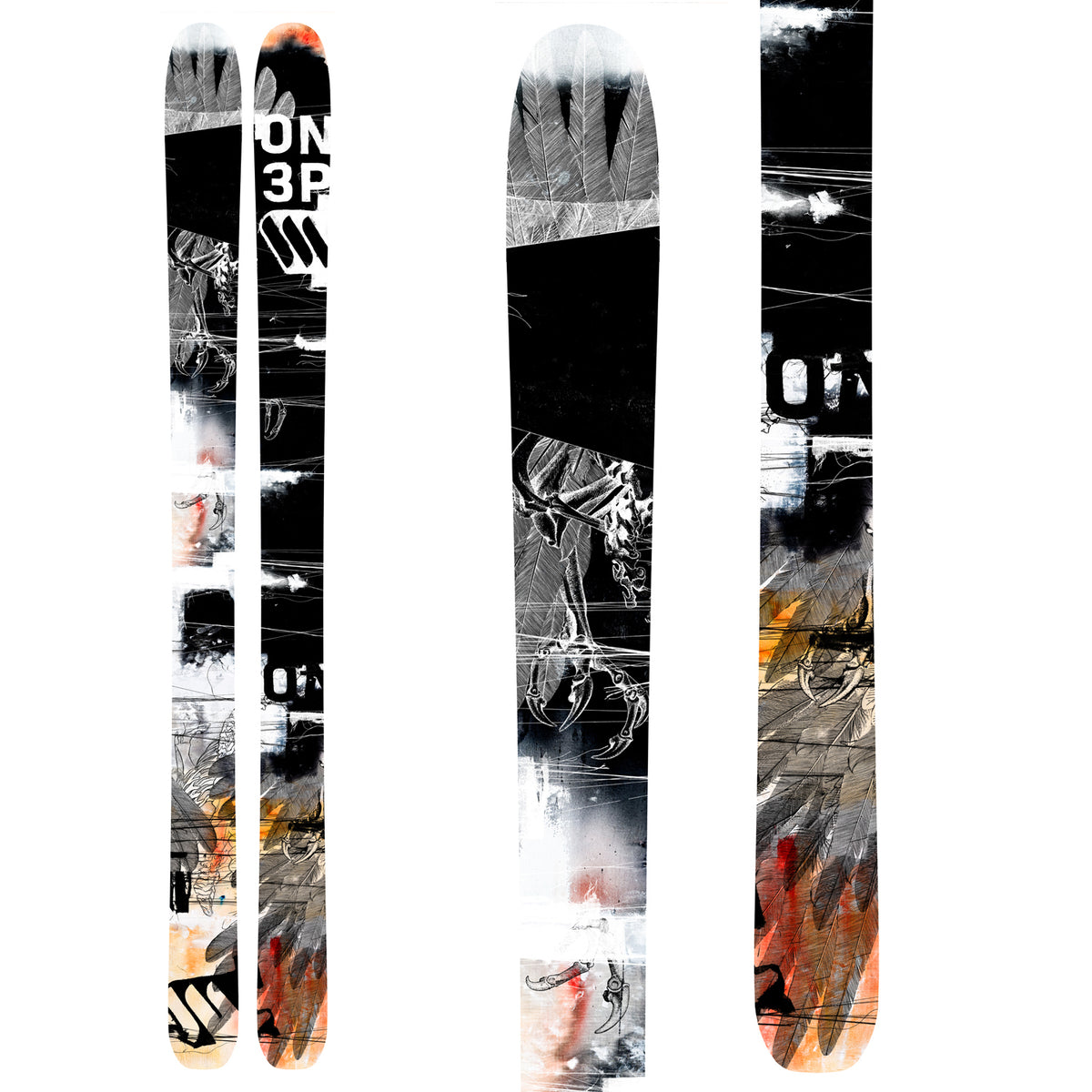 ON3P Wrenegade Skis 2013 Front View