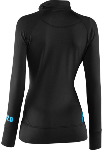 Under Armour UA Base 2.0 1/4 Zip Top - Women's Black/Cortez Back View
