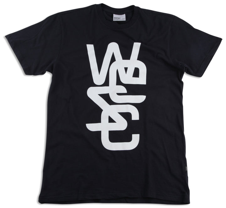 Wesc Overlay T Shirt Black Front View