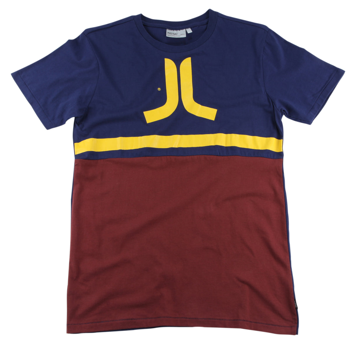 Wesc Icon and Stripe T Shirt Medium Blue Front View