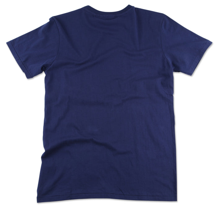 Wesc Icon and Stripe T Shirt Medium Blue Back View