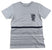 Wesc Barcode Stripe T Shirt Grey Melange Front View