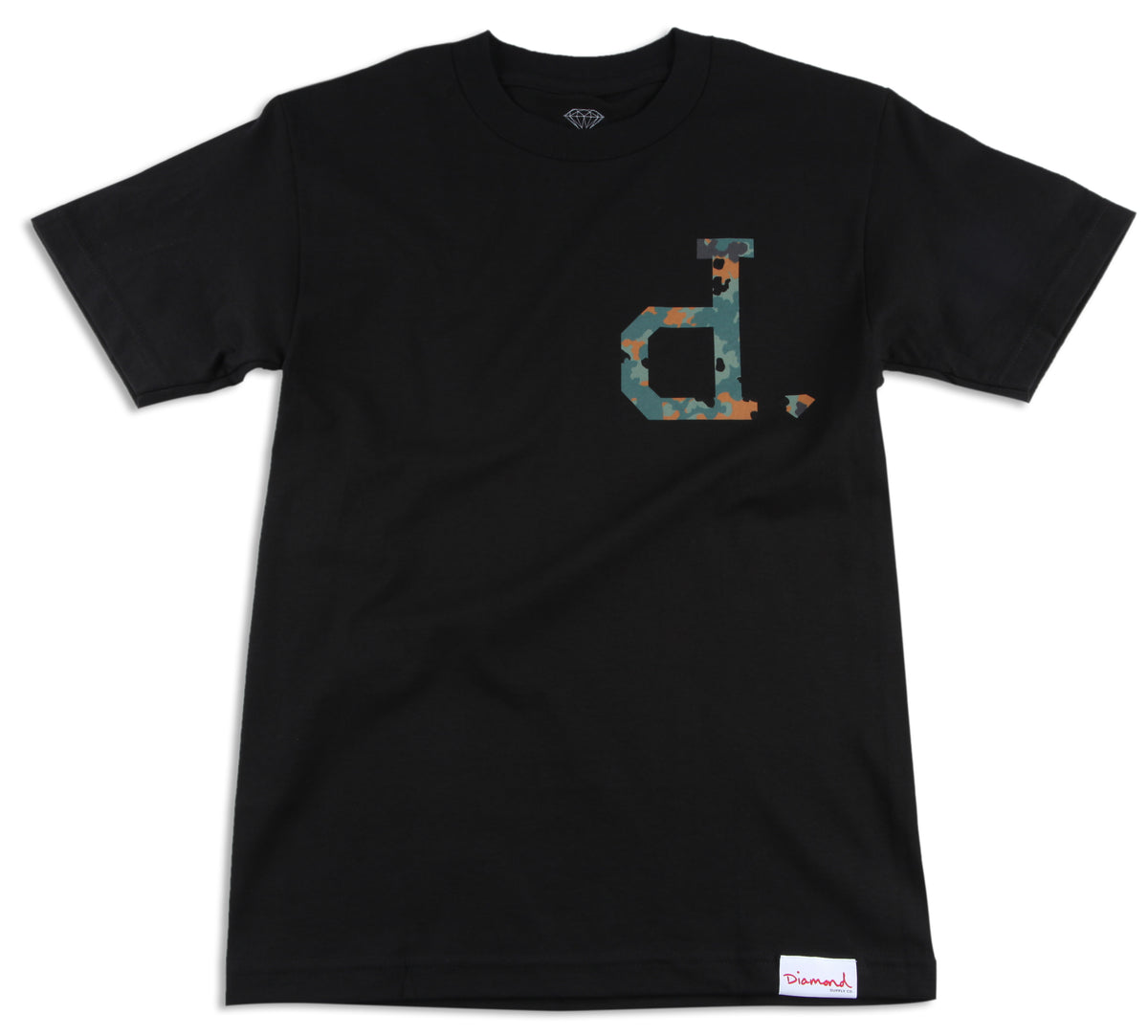 Diamond Supply Co. Un-Polo Camo T Shirt Black Front View