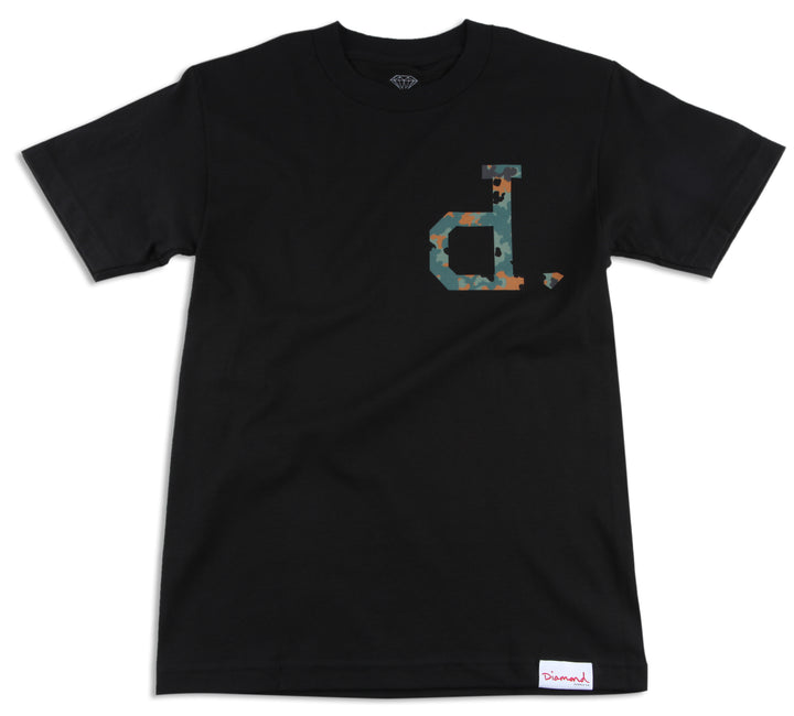 Diamond Supply Co. Un-Polo Camo T Shirt Black Front View