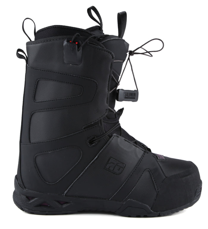 Salomon F2.0 Snowboard Boots 2013 Black/Deep Plum/Black Side View