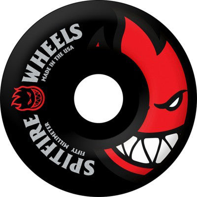 Spitfire BLACK BIGHEAD Skateboard Wheels Front View