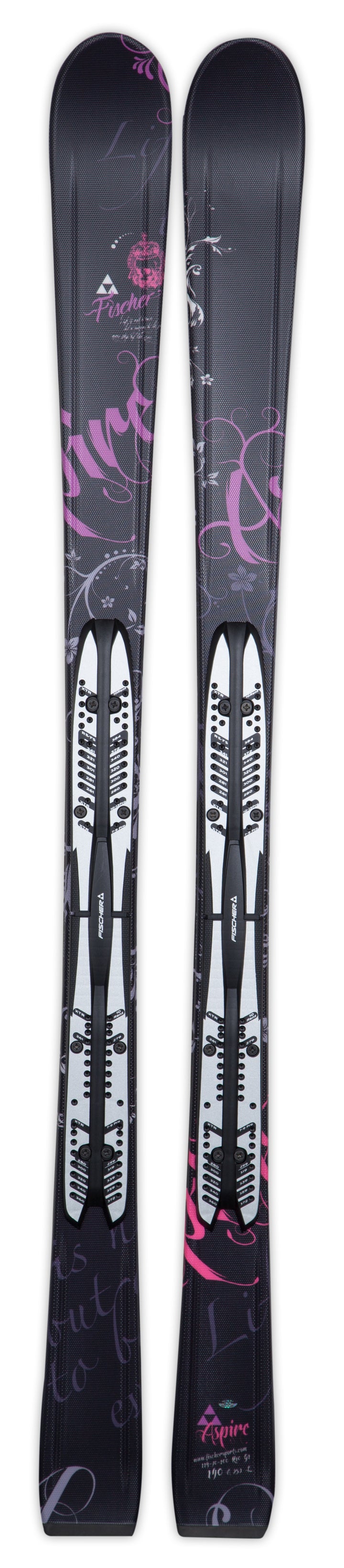 Fischer Aspire FP9 (Black) Skis + RS 10 Bindings - Women's 2013 Top View