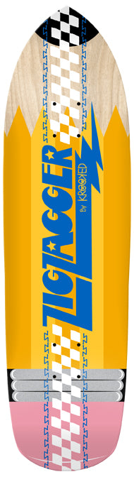 Krooked Zig Zagger 2 Kool 4 Skool Skateboard Deck Front View