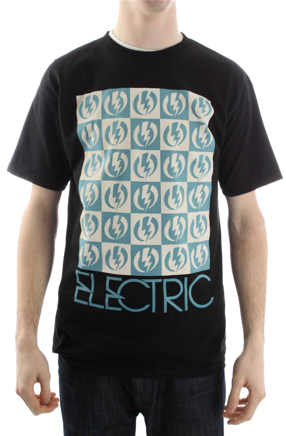 Electric Check T Shirt Black