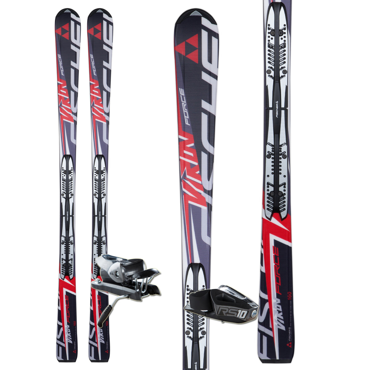 Fischer Viron Force FP9 Skis + RS 10 Bindings 2013 Front View