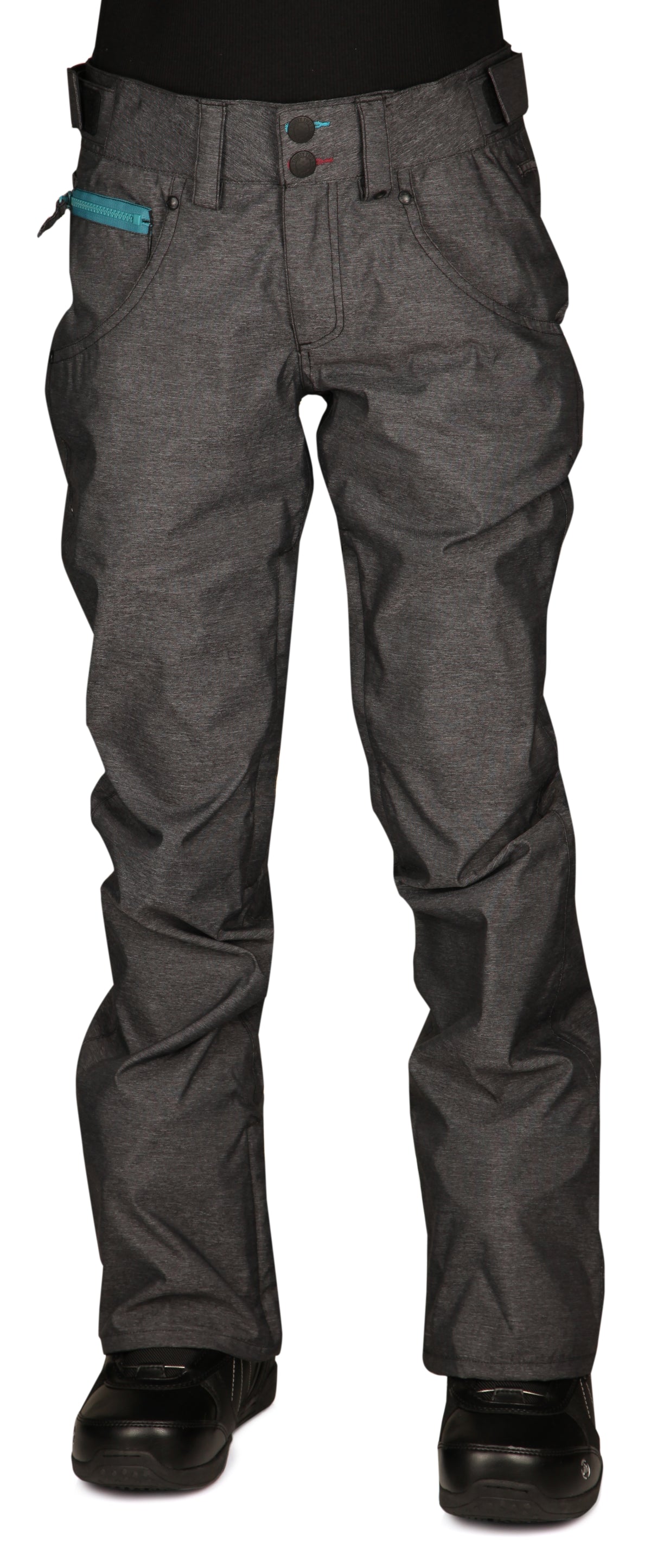 32 Wooderson Pants - Women's Black Rinse Front View