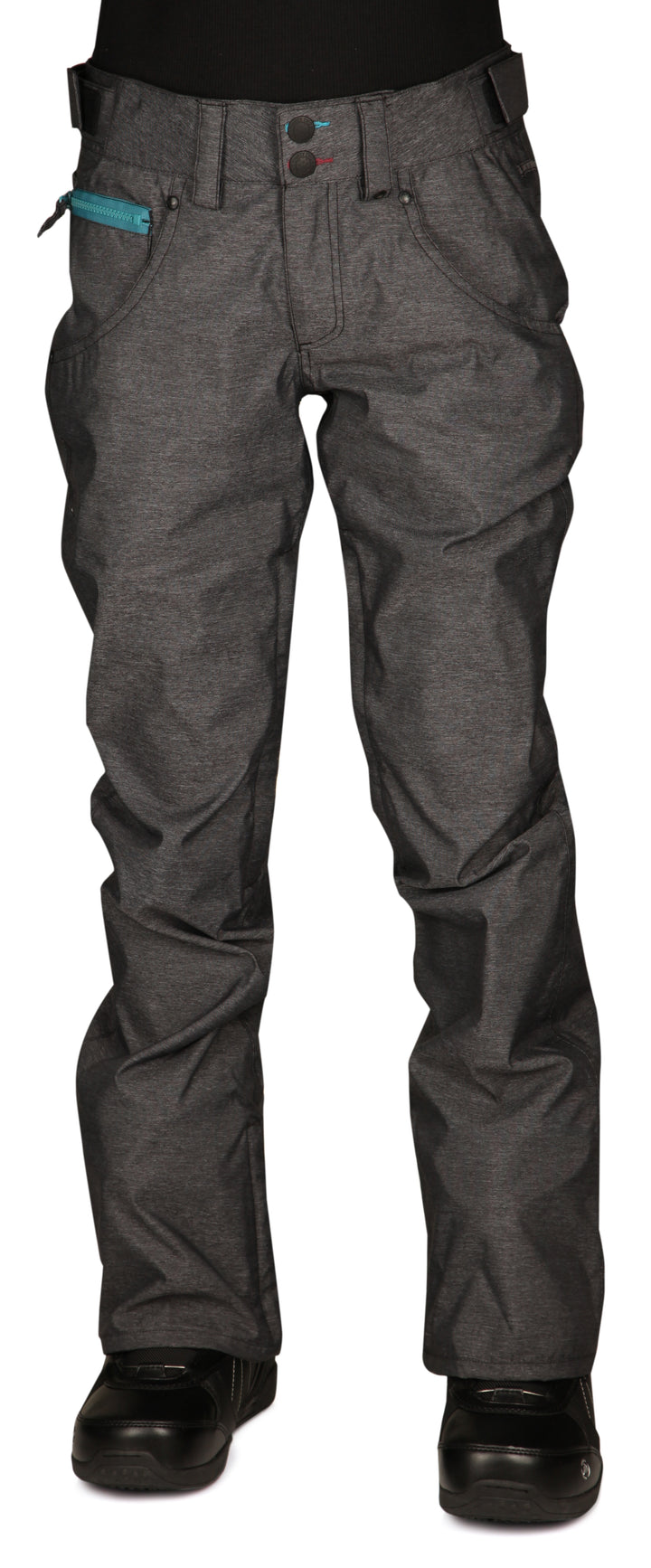 32 Wooderson Pants - Women's Black Rinse Front View