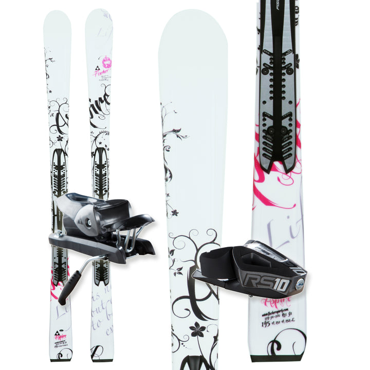 Fischer Aspire FP9 (White) Skis + RS 10 Bindings - Women's 2013 Front View