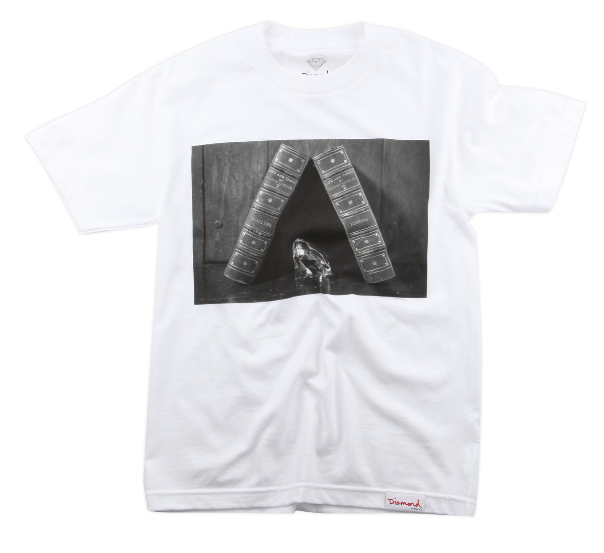 Diamond Supply Co. LIfe and Times T Shirt White Front View