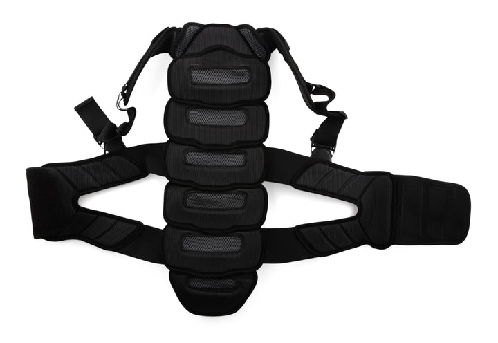Pro Tec IPS Back Protector Black/Grey/Red Front View