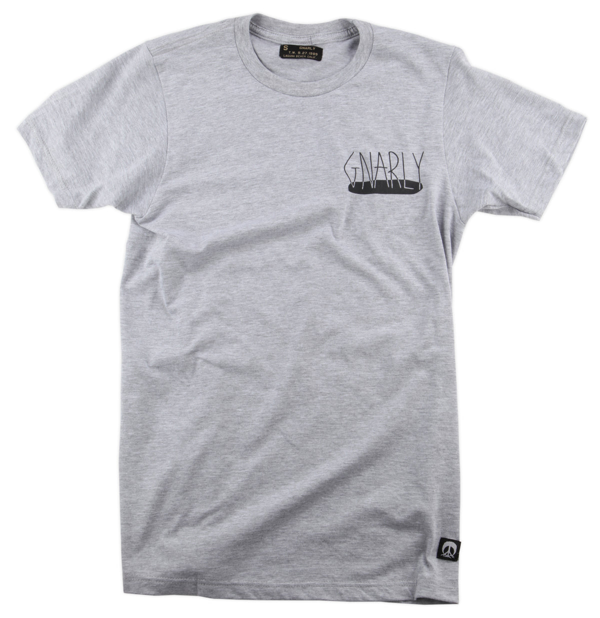 Gnarly Indian Boy T Shirt Grey Front View