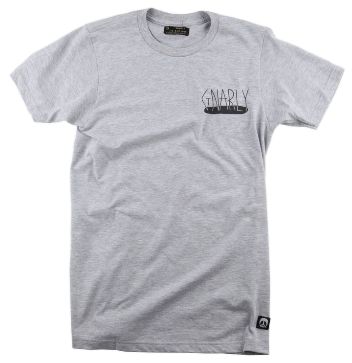 Gnarly Indian Boy T Shirt Grey Front View