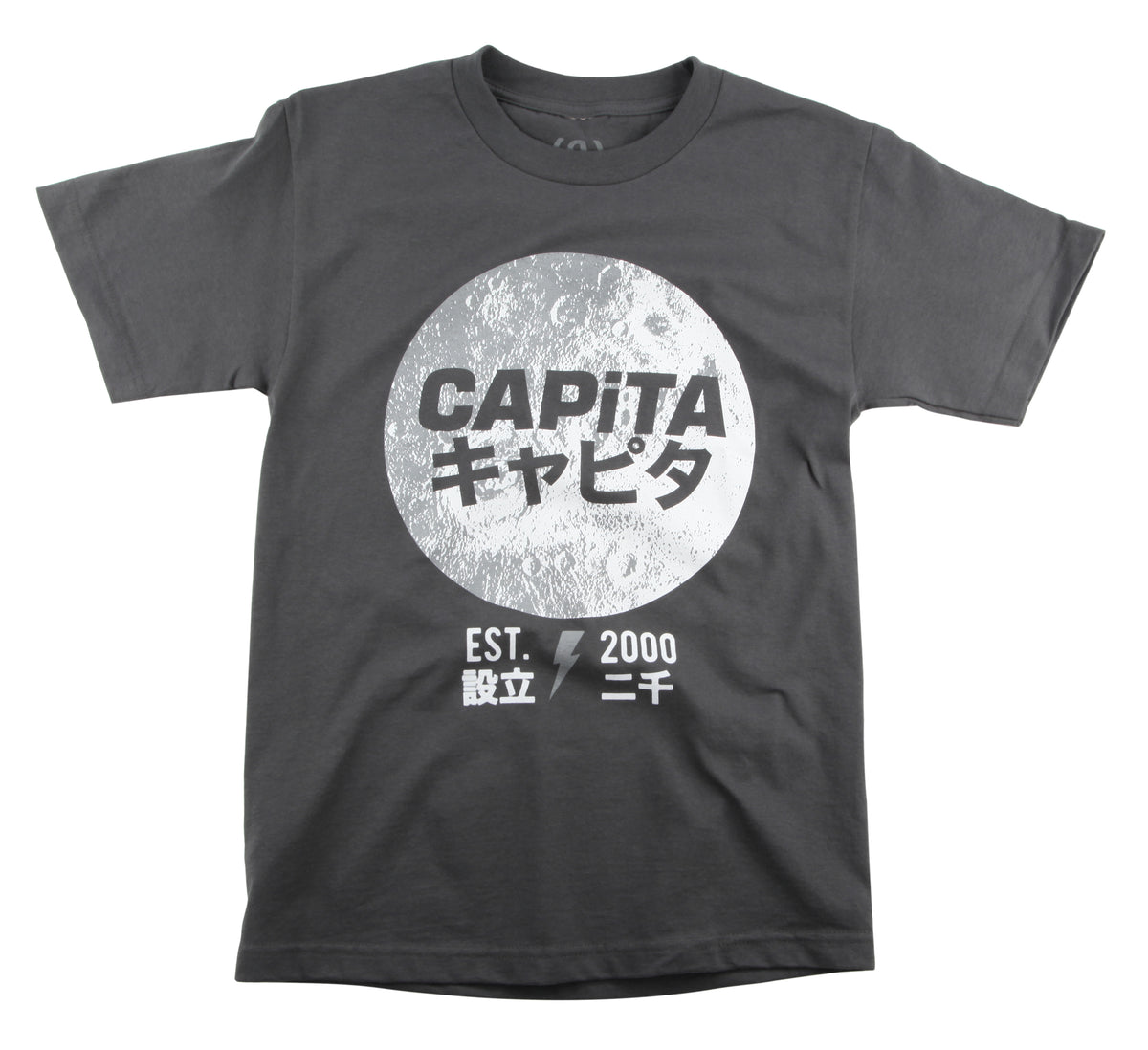 CAPiTA Moon Man T Shirt Charcoal Front View