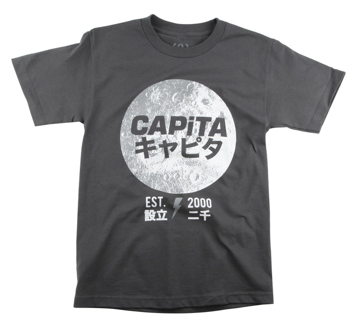 CAPiTA Moon Man T Shirt Charcoal Front View