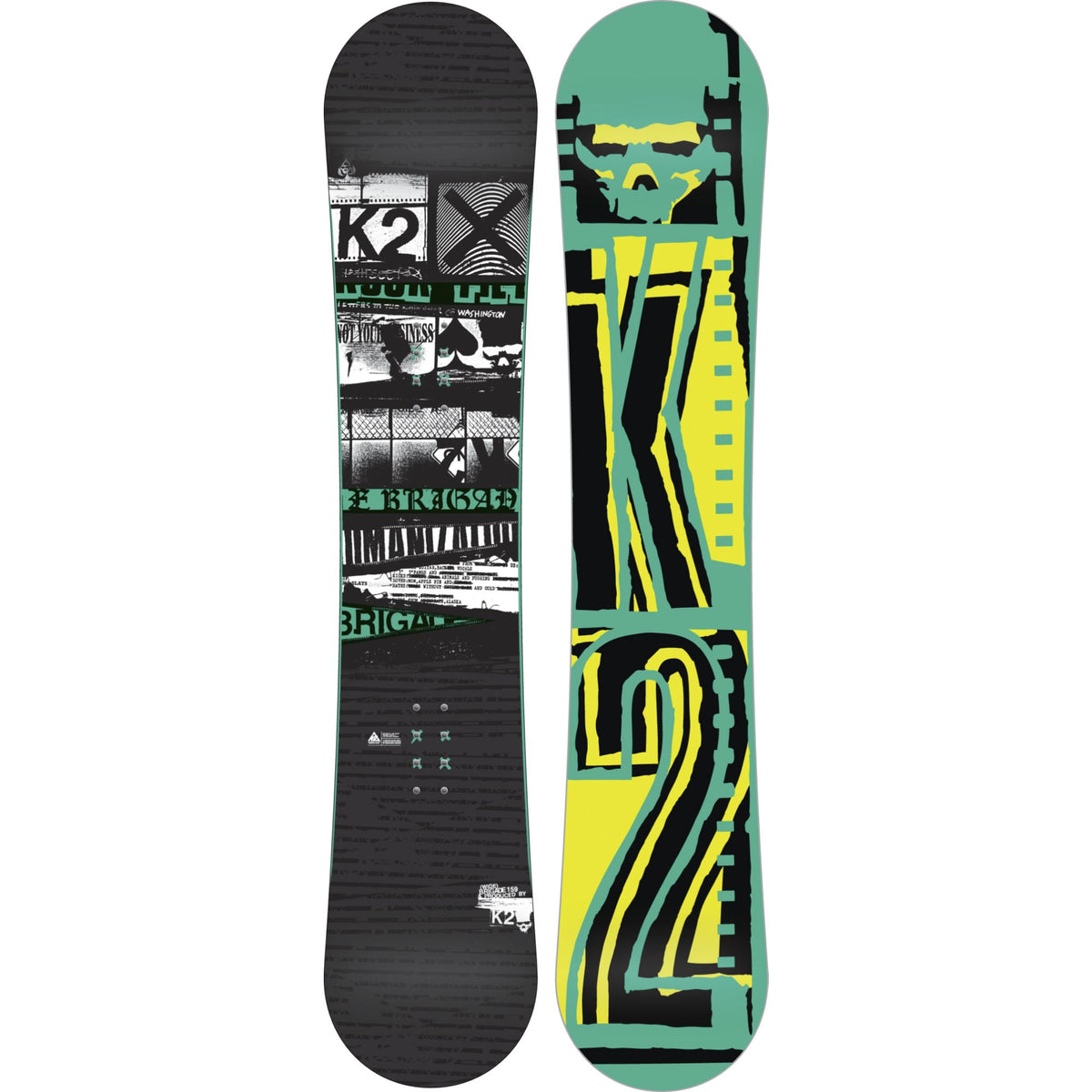 K2 Brigade Black Wide Snowboard 2012 Front View