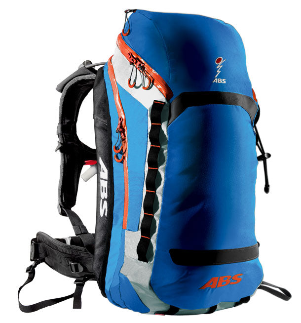 ABS Vario 25L Airbag Pack (Base Unit Included) Blue/Orange Front View