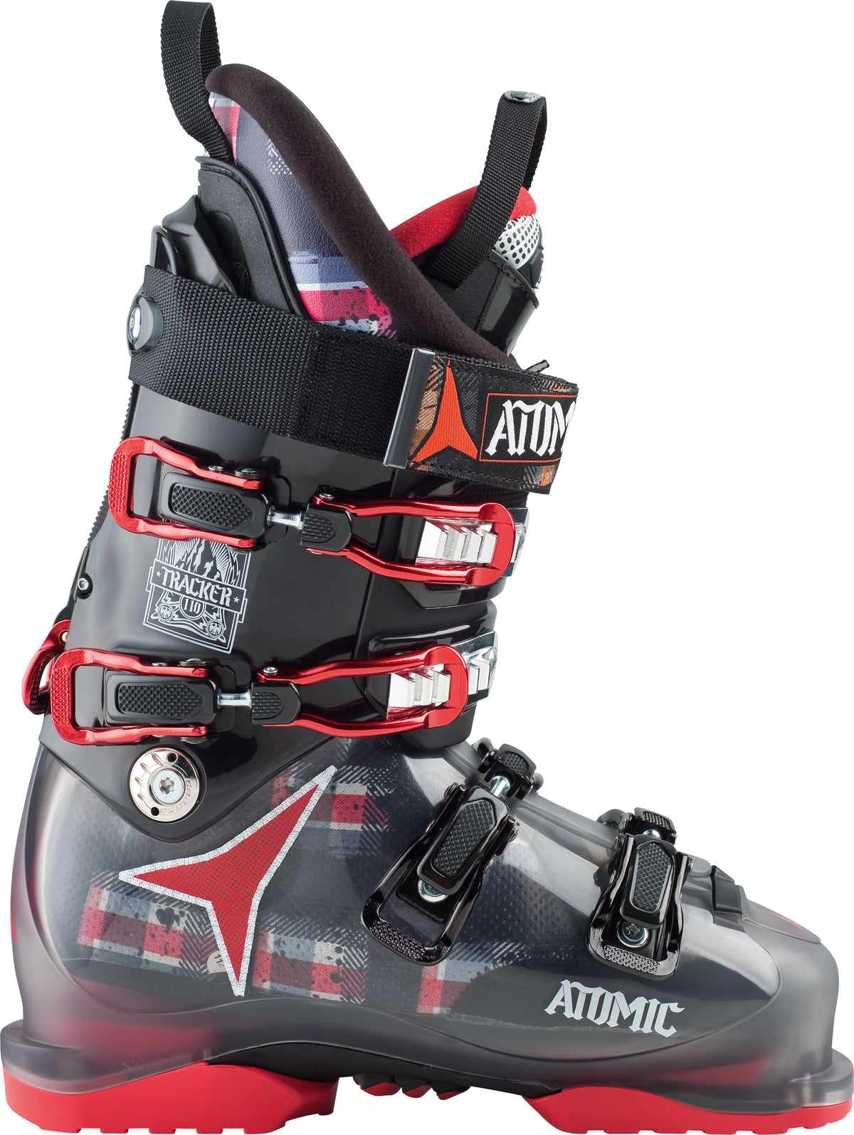 Atomic Tracker 100 Ski Boots 2012 Smoke/Black Translucent Side View