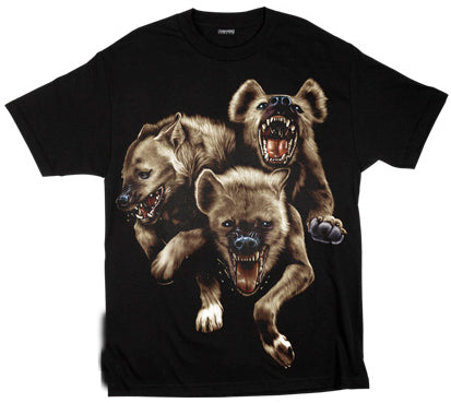 The Hundreds Hyenas T Shirt Black Front View