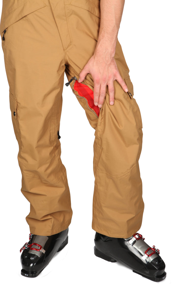 The North Face Skull Horn Bib Pants Utility Brown Vent View