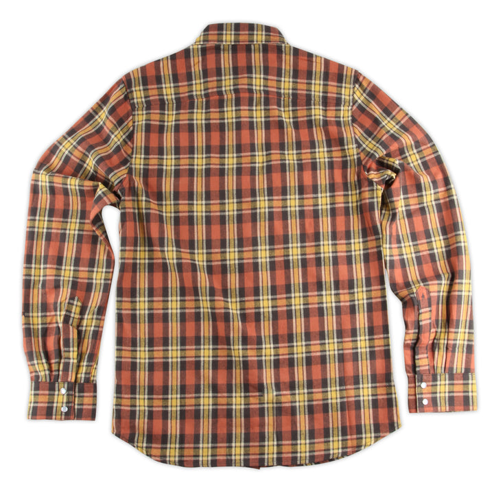 Altamont Mike Watt Flannel Button Down Shirt Black Back View