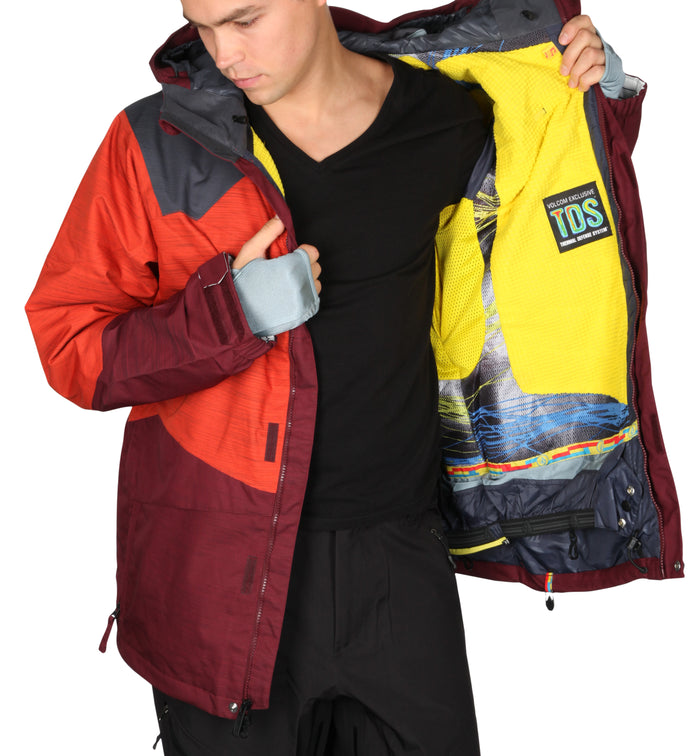 Volcom Gigi Ruf T.D.S Jacket Maroon Detail 1 View