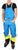 Salomon Sideways Bib Pants Vibrant Blue-X/Corona Yellow Front View