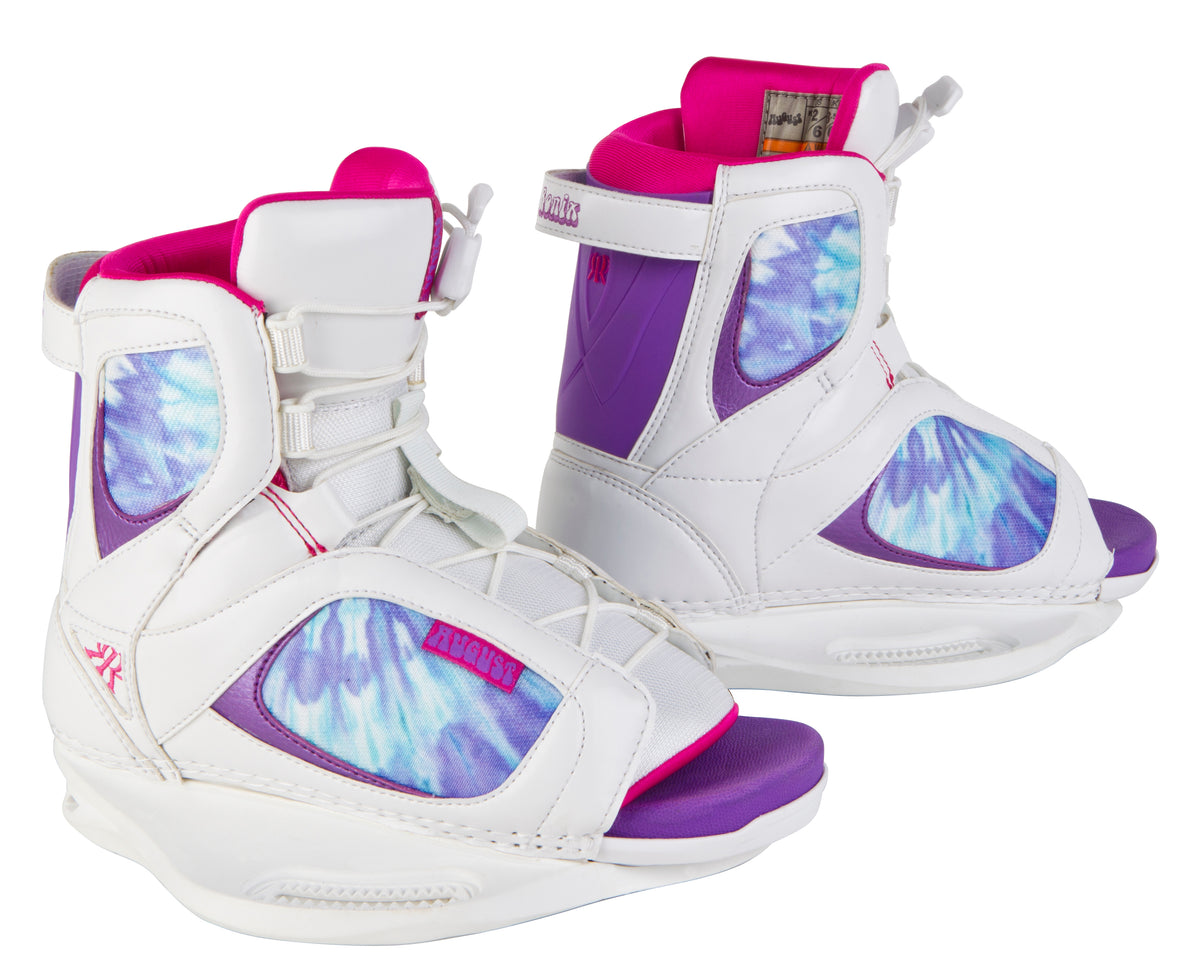 Ronix August Wakeboard Bindings - Girl's 2013 White/Tie Dye Detail 1 View