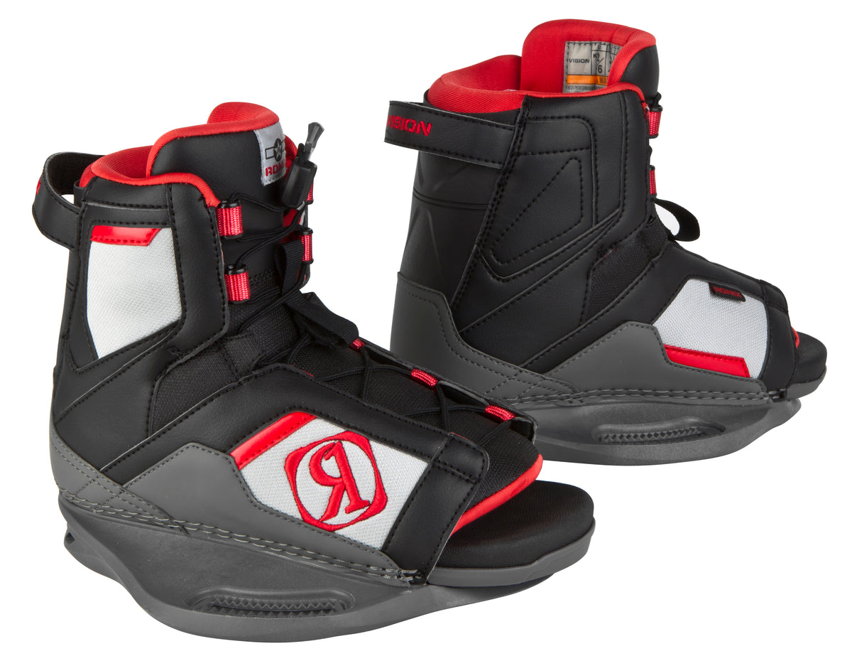 Ronix Vision Wakeboard Bindings - Boy's 2013 Black/Grey/Red Detail 1 View
