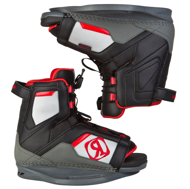 Ronix Vision Wakeboard Bindings - Boy's 2013 Black/Grey/Red Detail 2 View