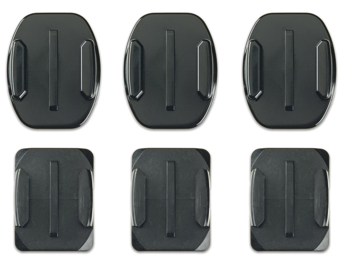 GoPro Flat + Curved Adhesive Mounts Black Front View