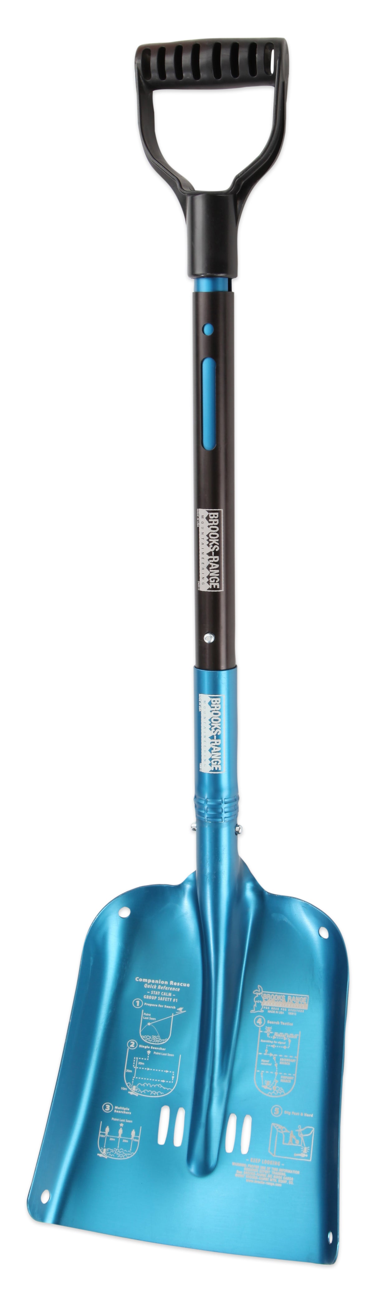 Brooks-Range Backcountry Longneck Pro D Handle Shovel  Blue Front View
