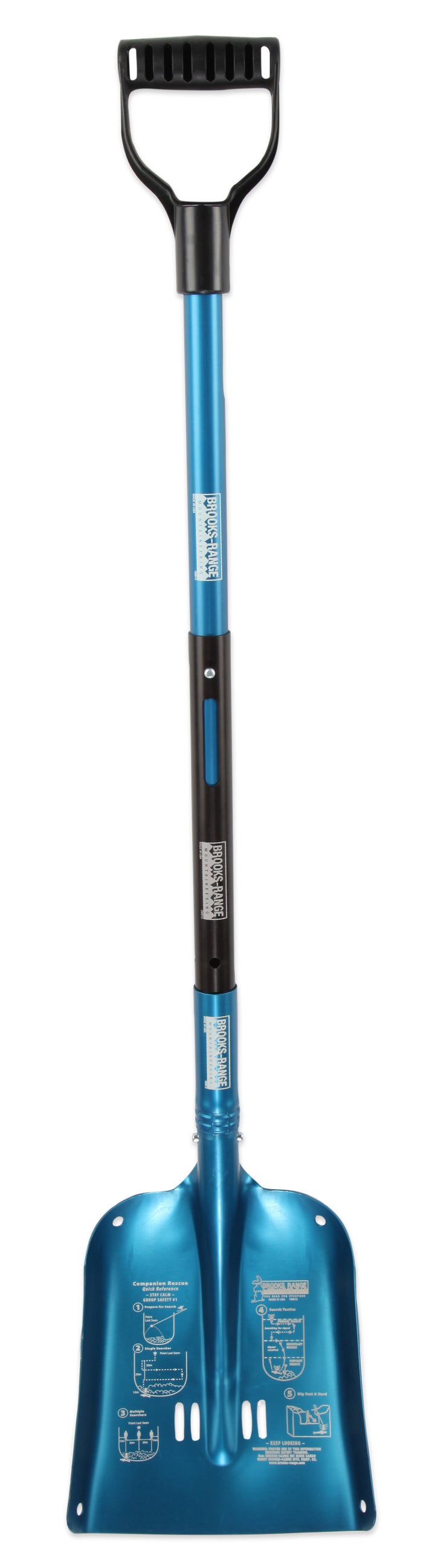Brooks-Range Backcountry Longneck Pro D Handle Shovel  Blue Detail 1 View