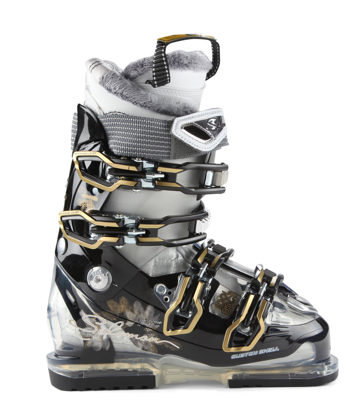 Salomon Idol 85 CS Ski Boots - Women's 2012 Crystal Translucent/Black Side View