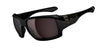 Oakley Big Taco Sunglasses Polished Black/Warm Grey Front View
