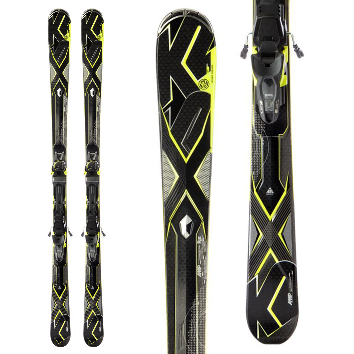 K2 A.M.P. Charger Skis + Marker MX 12.0 Bindings 2013