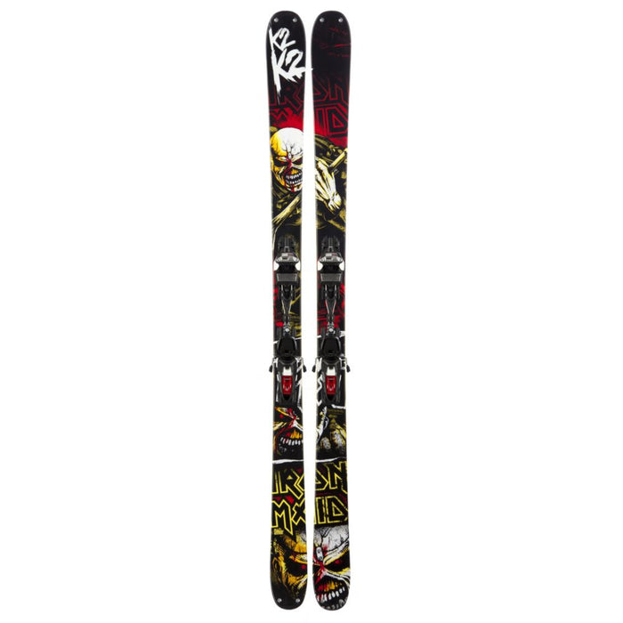 K2 Iron Maiden Skis + Marker Squire Schizo Bindings 2013 Front View