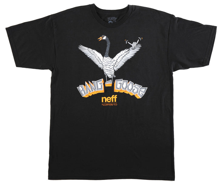 Neff Hang Goose T-Shirt Black Front View