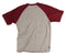 Brixton Richmond T-Shirt Taupe/Burgundy Back View