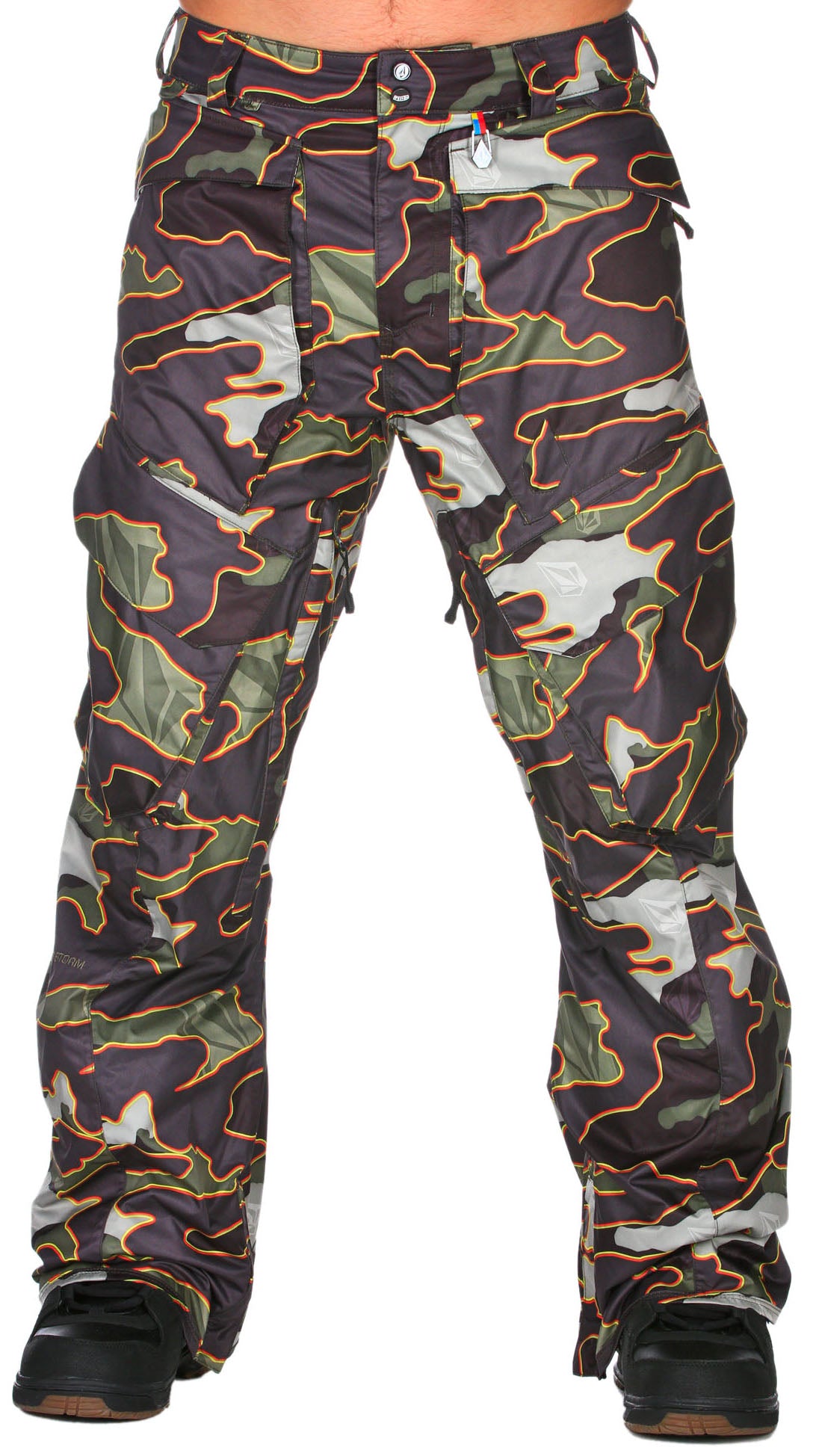Volcom Dose Pants Military Camo Front View